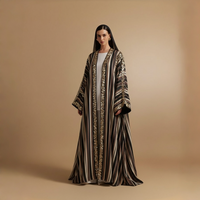 Abaya en Laine Brodé de Paillettes Cousues à la Main Nouvelle Collection 2026 Vente en Gros Dubaï Luxe Mode Modeste Personnalisée Musulmane Respirante 22