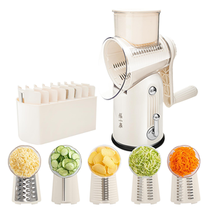 5 Adjustable Blades Tools Multi-function Manual <b>Drum</b> Nut Cheese Mandoline Cutter Fruit Rotary Vegetable Grater Chopper - Product Image 1