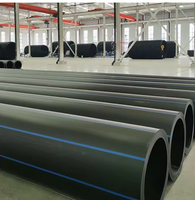 Tubería de Agua de HDPE PE100 Negra de 25 mm, 32 mm, 40 mm, 50 mm, 63 mm, SDR17 10 ISO4427