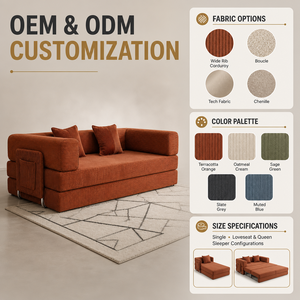 Moduli Divano Sottovuoto Compressi, Confezione Arrotolata, Interamente in Schiuma, Divano <span class=keywords><strong>Letto</strong></span> Compatto in Corduroy - Product Image 4