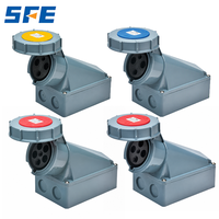 Prise et Fiche Industrielles SFE Deuxième Génération IP44 IP67 16A 32A 63A 125A 220-415V 6H 2P+E 3/4/5 Broches