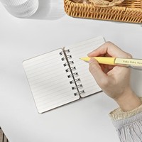 Carnet à spirale A7 72 x 105 mm, 100 feuilles lignées, couverture en carton 250 g/m², motif chien mignon, pour étudiants et cadeaux