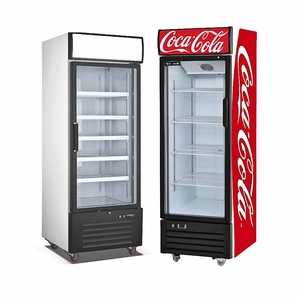 Nhiệt độ đơn Side-by-side tủ lạnh thẳng đứng đồ uống hiển thị tủ lạnh kiểm soát fan hâm mộ di động tủ lạnh cửa kính - Product Image 4