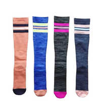 Chaussettes de compression personnalisées pour femmes, imprimées, 8-15 mmHg, respirantes, antibactériennes, écologiques, hauteur genou, pour le sport