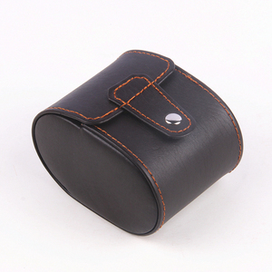 Estuche de Viaje para Reloj Edream con Logotipo Personalizado, de Lujo, Ecológico, con Cierre de Broche, en Cuero PU Negro - Product Image 3