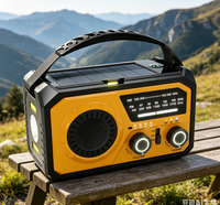 16000mAh Tragbares Aufladbares Überlebensradio Kabelloses Handkurbel-AM/FM-Internetradio mit LED-Beleuchtung und Powerbank