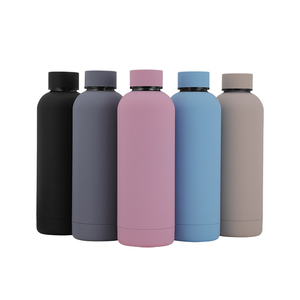 Custom LOGO Insulated Thermal Stainless Steel Tumbler 500ml Small Mouth Double Wall Soft Rubber Paint Premium Leak-Proof <b>Hand</b> - Product Image 6