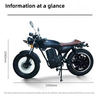 Moto électrique rétro chinoise pour l'exportation transfrontalière, modèle Knight 2000W, vitesse maximale 60 km/h