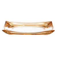 Assiette noble en acier inoxydable 1222PLc, petite assiette pour beurre de luxe, ensemble de table carrée pour gâteaux aux fruits