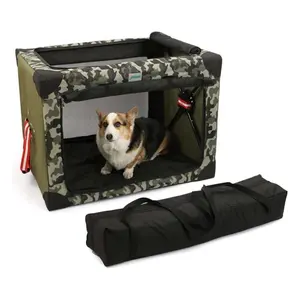 Cassa morbida per cani, aggiornamento della cassa per cani pieghevole portatile con borsa per il trasporto applicabile al trasporto di auto da campeggio a casa