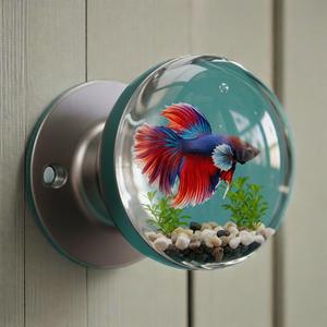 Manijas de Puerta Redondas Retro con Patrones Únicos de Animales y Flores Realistas, de Resina, con Giro Suave, para Dormitorio - Product Image 1