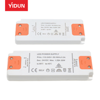 Controlador LED Triac Regulable Ultrafino con Certificación ETL, DC12V 24V, Suministro Individual de 6W 60W, Entrada 110-240VAC para Luz de Armario/Guardarropa