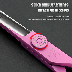 Hồng Tóc Mỏng Kéo 6.0 Inch 9CR Tóc Chuyên Nghiệp Cắt Kéo Trung Quốc Thực Hiện Chất Lượng Tốt Cắt Tóc Mỏng Kéo - Product Image 6