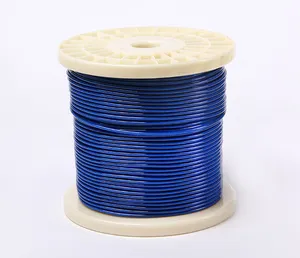 PVC/PP/PE/PU/Polypropylene Coated Wire Rope Galvanized 7*7 6-8mm Clad Bridle Cordage For Marine Lifting