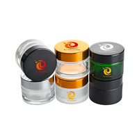 Pot en verre transparent vert de 20g, 30g, 50g, vide, pour cosmétiques, baume pour les lèvres, nettoyant visage, crème pour les yeux, gel, avec couvercle