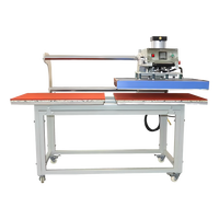 Machine de transfert thermique à double station pneumatique automatique grand format 40*60cm Machine de presse à chaud pour t-shirt et chapeau