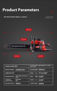 GS Certified Portable High <b>Power</b> Industrial Gasoline Chain <b>Saw</b> Multifunctional for Garden & Household Logging Tools - Product Image 4
