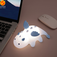Veilleuse LED moderne en forme de dragon avec contrôle tactile en silicone RGB blanc chaud, intensité réglable, rechargeable par USB pour bébés et enfants