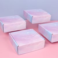 En gros 6x6x2 Pouces Expédition Violet Ondulé Déménagement Boîte d'Emballage pour Chapeau