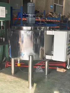 200L 500L aquecimento encamisado aço inoxidável emulsionando o tanque de mistura líquido químico com o tanque alto do misturador do emulsivo do agitador
