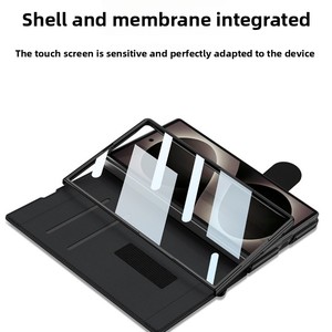 Étui de protection intégré avec fente pour stylo et porte-cartes, style business, compatible avec le téléphone Samsung Z Fold 8 - Product Image 2
