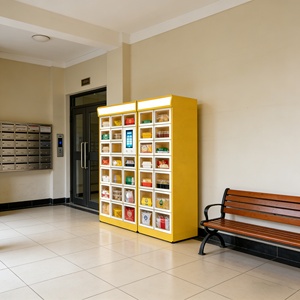 Casier intelligent modulaire personnalisé XinJu, casier chauffant pour livraisons avec notification par application, casier sécurisé pour <span class=keywords><strong>colis</strong></span> alimentaires destiné aux magasins de détail - Product Image 1