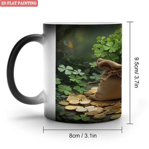 Home Evening Relaxation Hot Beverage Mug Frosted Black 11oz Ceramic Heat Color Changing <b>Magic</b> Cup - Product Image 1