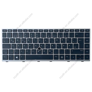 New gr Đức Deutsch khung bạc với điểm Backlit bàn phím máy tính xách tay cho HP EliteBook 840 G5 846 G5 840 G6 745 G5 745 G6 846 G6 - Product Image 2