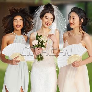 Prêt à Expédier des Ventilateurs en Papier Bambou Personnalisés pour Mariage - Product Image 4