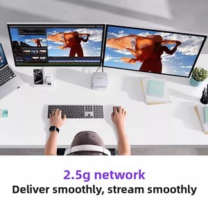 <span class=keywords><strong>ORICO</strong></span> Mac Mini M4 Dock Pro การขยายตัวและการอัพเกรดฮับหลายพอร์ต Type-C 8-Port พร้อมการ์ด TF และฮาร์ดไดรฟ์ M2 - Product Image 4