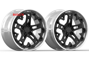 พูดรูปหัวใจขอบล้อปลอม2ชิ้น5X114.3 5X120 5X130 5x127 18- 24นิ้วสำหรับรถ BMW Porsche <span class=keywords><strong>Ford</strong></span> Mustang GT50ผู้หญิง - Product Image 5