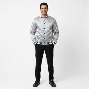 Customized <b>Men's</b> <b>Baseball</b> <b>Jacket</b> in College-Style Durable and Fashionable with Team Name and College Print Pattern - Product Image 1