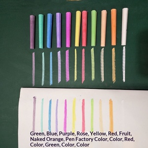 <span class=keywords><strong>Craie</strong></span> hexagonale colorée sans poussière de 7,4 cm pour tableau noir, idéale pour l'enseignement et le <span class=keywords><strong>dessin</strong></span> (noir, rose, blanc) - Product Image 4