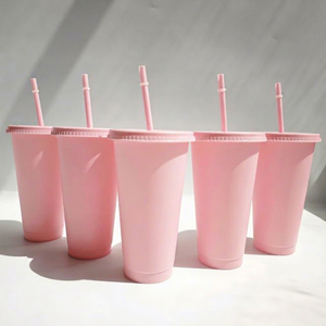 Gobelet en plastique transparent de luxe 16 oz avec couvercle, personnalisable avec logo, pour thé, café, boissons froides, idéal pour enfants, vente en gros - Product Image 1