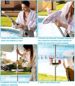 Ngoài trời bãi biển Patio dù che ô khay nhựa uống Snack chủ - Product Image 4