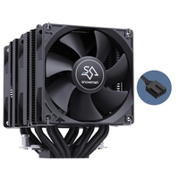 Kipas Pendingin CPU SNOWMAN Air 90mm 4pin PWM Be Quiet untuk Pendingin Udara CPU 6 Heat Pipes Kipas CPU Heatsink Prosesor