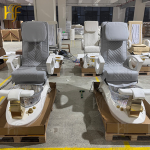 <span class=keywords><strong>Fauteuil</strong></span> de pédicure électrique moderne et luxueux avec base noire, fonction de massage inclinable et éclairage intégré pour soins <span class=keywords><strong>des</strong></span> <span class=keywords><strong>pieds</strong></span> et spa - Product Image 4
