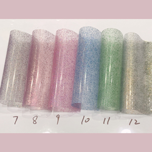 0.5MM doux clair paillettes TPU brillant gelée <span class=keywords><strong>Transparent</strong></span> étincelle brillant plastique vinyle <span class=keywords><strong>tissu</strong></span> pour bricolage boucles d'oreilles cheveux arcs sacs portefeuilles - Product Image 3