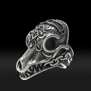 Anillo MORIOR <span class=keywords><strong>INVICTUS</strong></span> para Hombre, Aleación Oxidada, Joyería de Fe, para Fiesta (1 Pieza) - Product Image 3