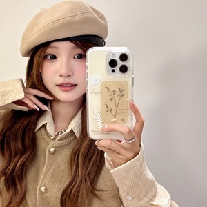 เคสลายกิ่งไม้ดอกไม้สไตล์ศิลปะเฉพาะกลุ่ม สำหรับ iPhone 17 Pro Max 16 15 14  แบบสองชั้น สำหรับผู้หญิง - Product Image 2