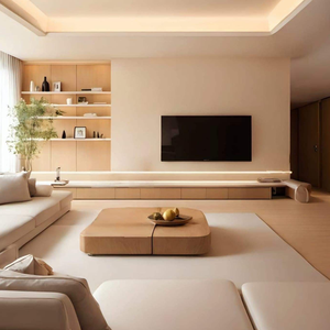 Aimsp Wooden Wall <strong>Unit</strong> Mounted <strong>Tv</strong> Stand <strong>Tv</strong> Cabinet Modern <strong>Design</strong> for Living Room Customized Furniture Set - Product Image 6