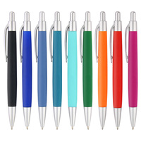 Bolígrafos ABS de regalo de Hotel personalizados, bolígrafo Rollerball de plástico promocional, ancho de escritura de 1,0mm, logotipo impreso personalizado Popular