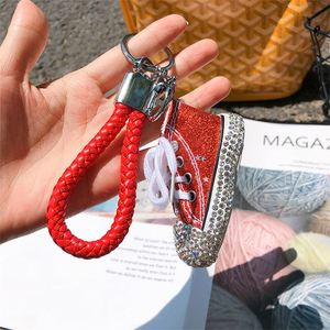 Porte-clés 3D Mini Chaussure en Toile avec Strass en Cristal, Porte-clés Sneaker, Porte-clés pour Sac et Voiture, Souvenir Cadeau - Product Image 2