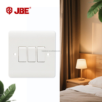 Interrupteur rétro en bakélite blanc, 1 gang 1/2 voie, 10A 250V, norme britannique, installation facile pour prises et fiches domestiques et de bureau