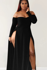 <span class=keywords><strong>Robe</strong></span> <span class=keywords><strong>longue</strong></span> élégante YZ <span class=keywords><strong>pas</strong></span> chère grande taille à double fente, bustier et à épaules dénudées, pour soirées et tenues de nuit - Product Image 6