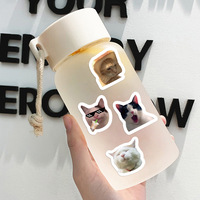 Stiker Kartun Kucing Lucu Anti Air Custom Grosir untuk Notebook, Botol Minum, Koper, Dekorasi DIY
