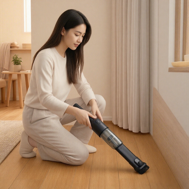 7.4V 2200mAh Li-ion Battery Cyclone Dry Handheld Mini Vacuum Cleaner for Household & Car Use