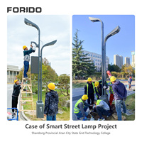 Poteau intelligent 5G extérieur personnalisé de 6m à 12m avec écran LED et moniteur, éclairage public intelligent multifonctionnel pour routes et zones résidentielles