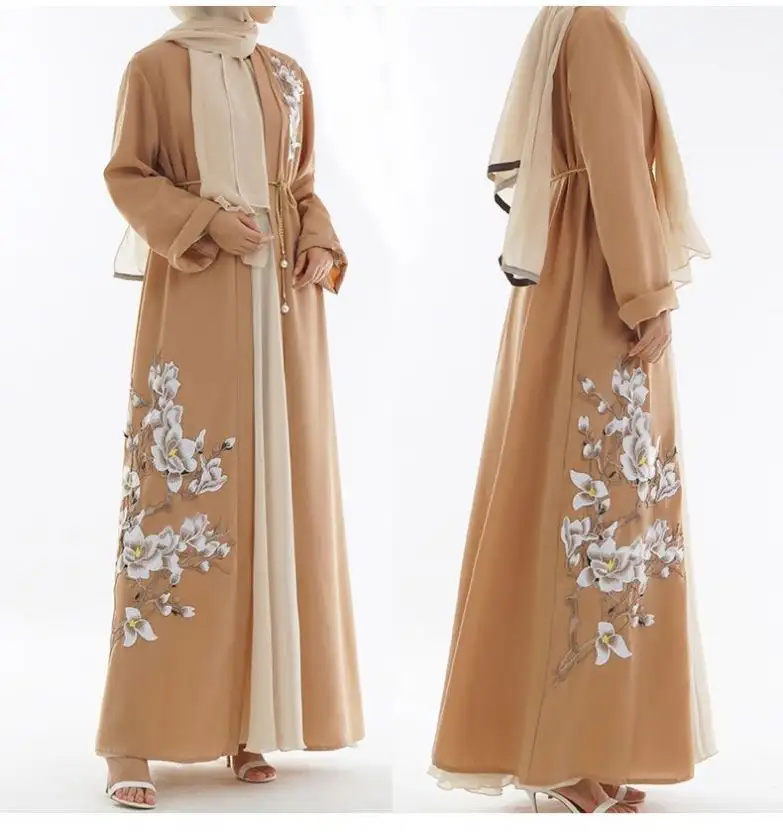Abaya — <span class=keywords><strong>Robe</strong></span> Musulmane <span class=keywords><strong>de</strong></span> dubaï, disponible en 3 couleurs, Kimono, Cardigan, vêtement islamique, Kaftan,