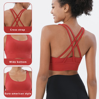 Soutien-gorge de sport professionnel gilet soutien élevé Yoga dos croisé sous-vêtements de sport en 35 couleurs bleu rouge grande taille gilet de Fitness